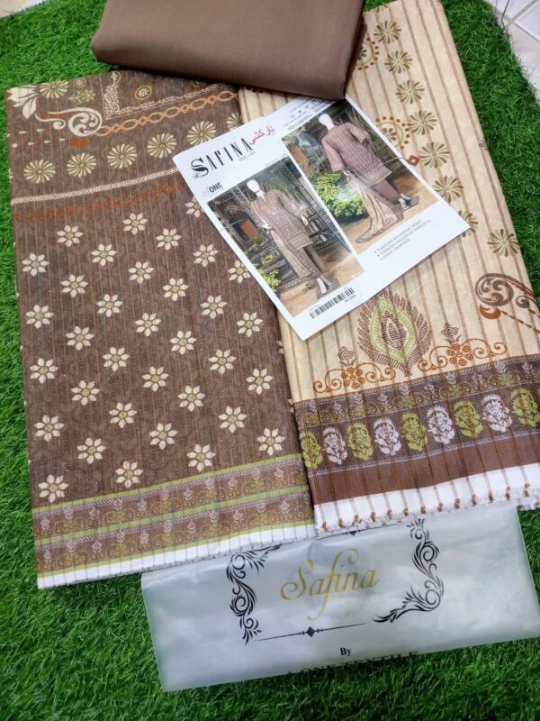 Original Safina Khaddar Zari - Image 6